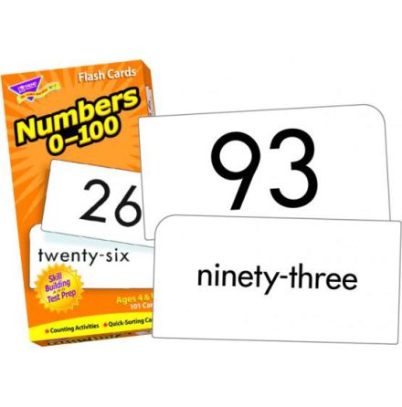 Flash cards, numbers 1-100