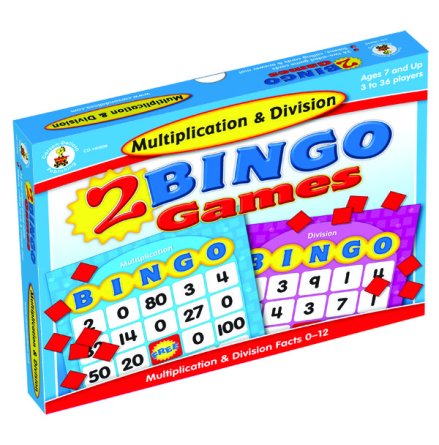 Mattebingo, multiplikation och division